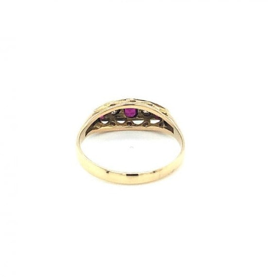Previously Owned 18ct Yellow Gold Ruby & Diamond Ring
