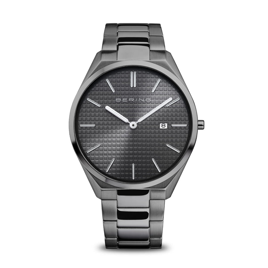 Bering Gents Ultra Slim Brushed Grey Bracelet Watch