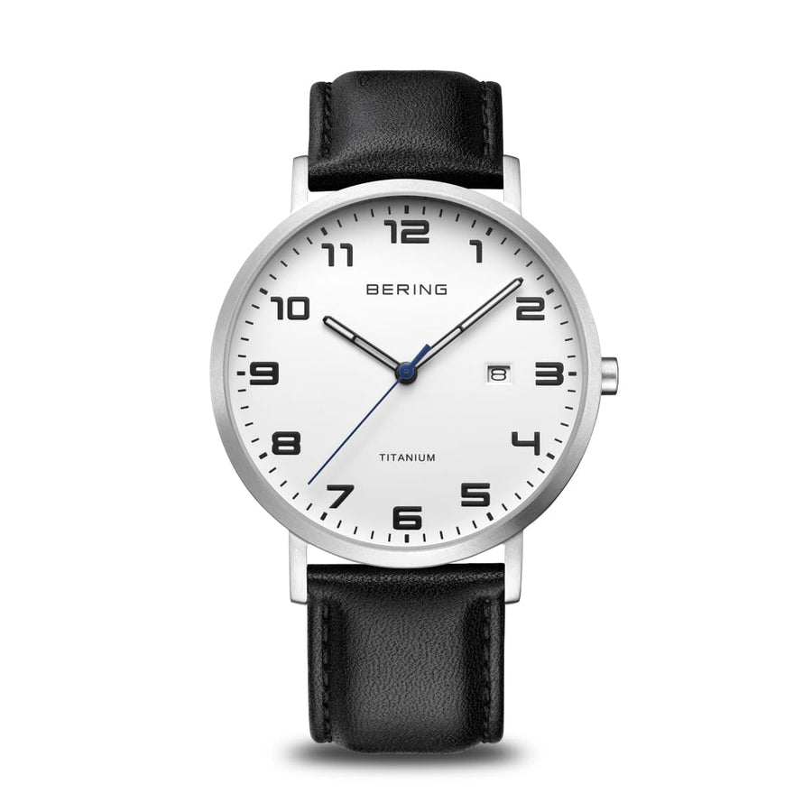 Bering Gents Titanium White Dial Watch