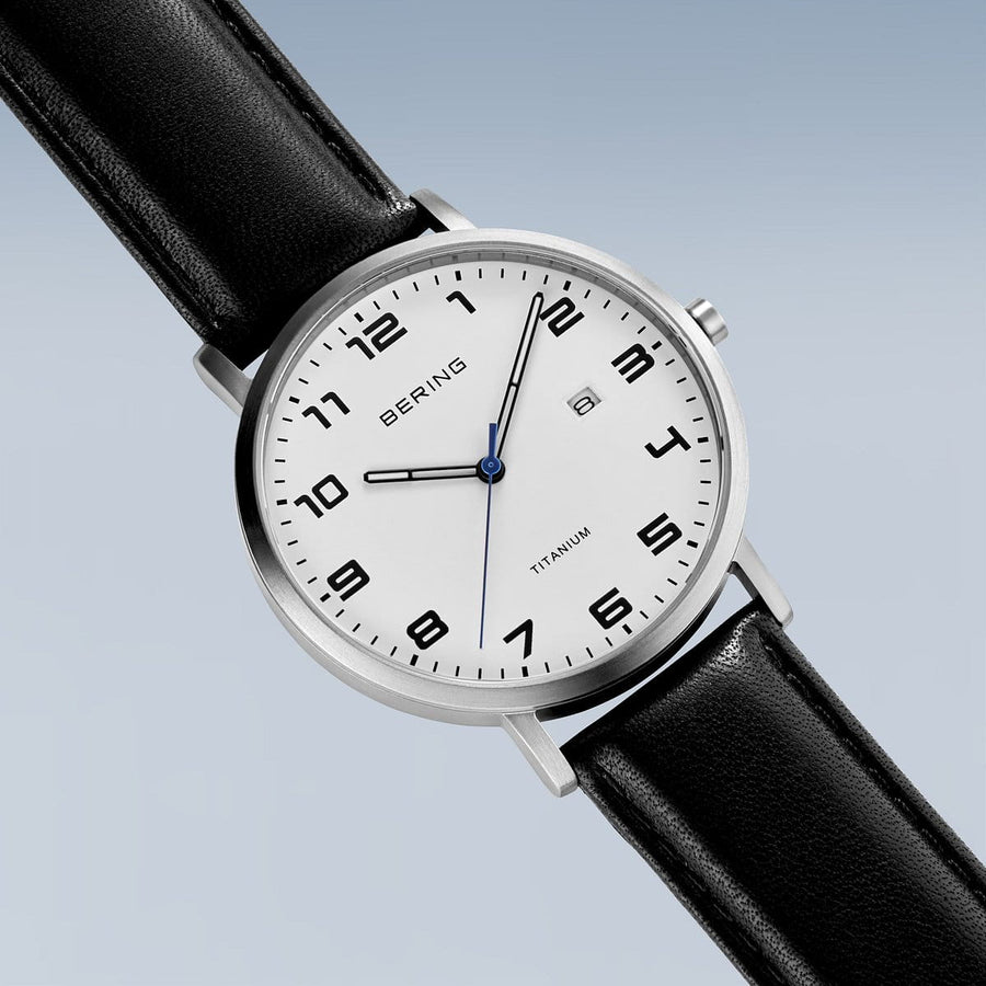 Bering Gents Titanium White Dial Watch