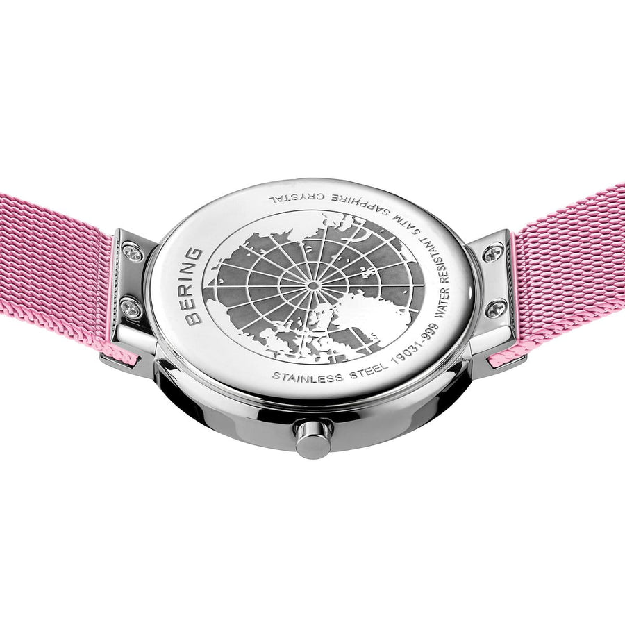 Bering Ladies Pink Classic Aurora Watch