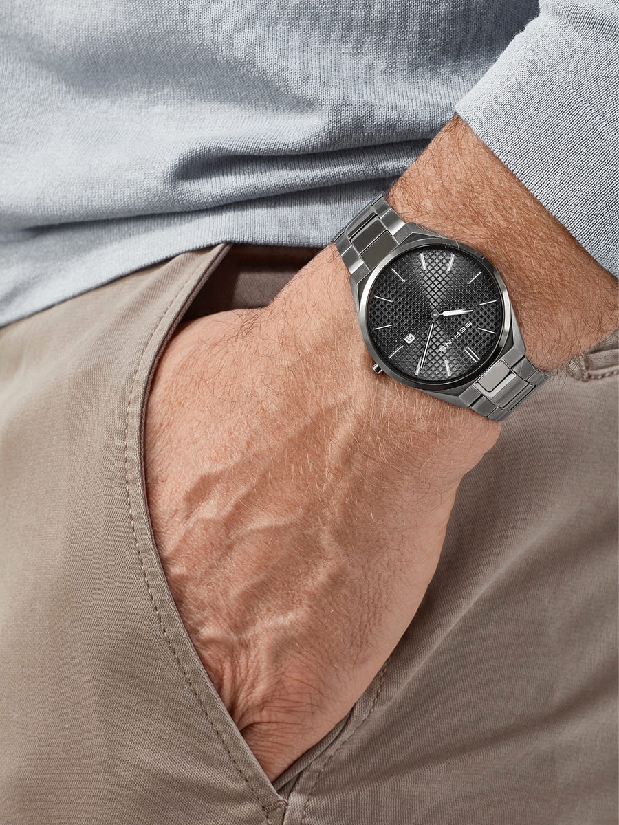 Bering Gents Ultra Slim Brushed Grey Bracelet Watch