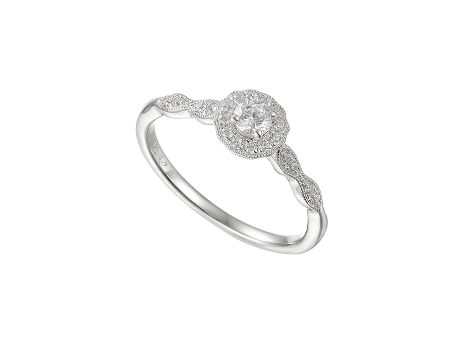 Amore Argento Sterling Silver CZ Halo Cluster Ring
