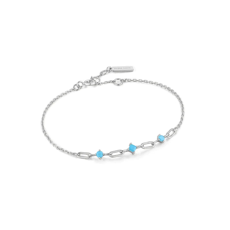 Ania Haie Sterling Silver Turquoise Link Bracelet
