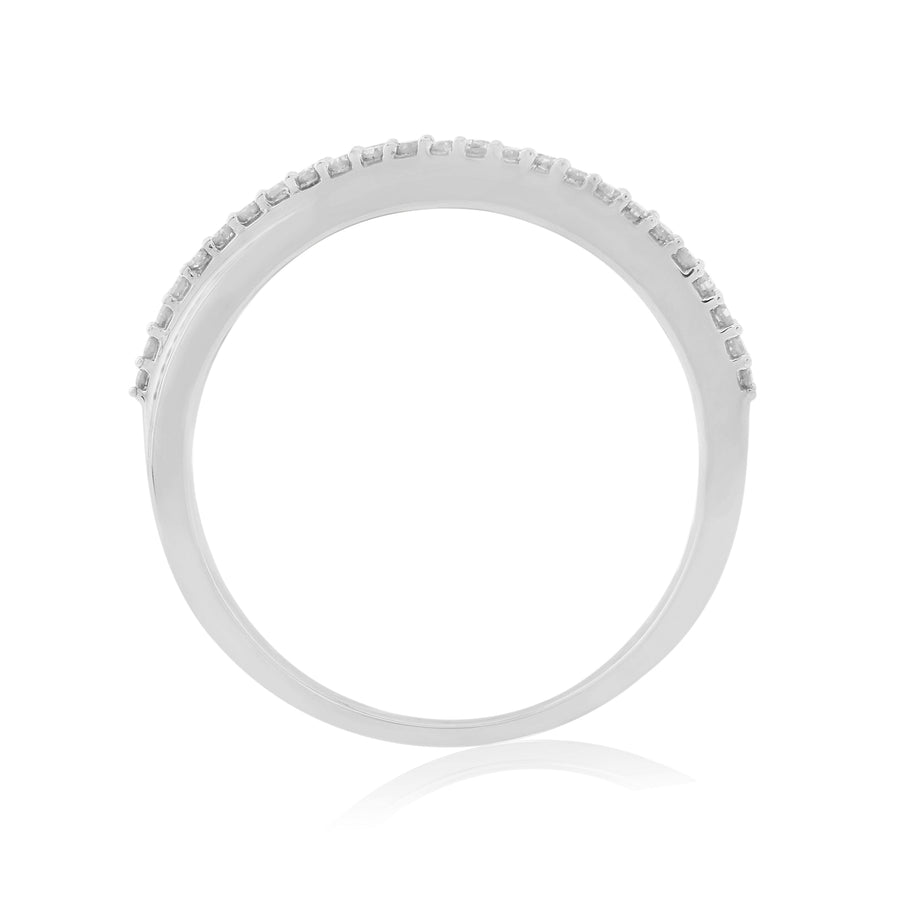 9ct White Gold 0.20ct Diamond Eternity Style Ring