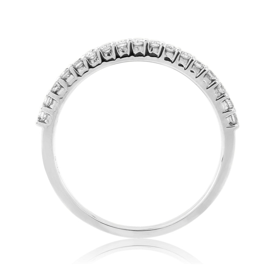 9ct White Gold 0.25ct Diamond Eternity Style Ring