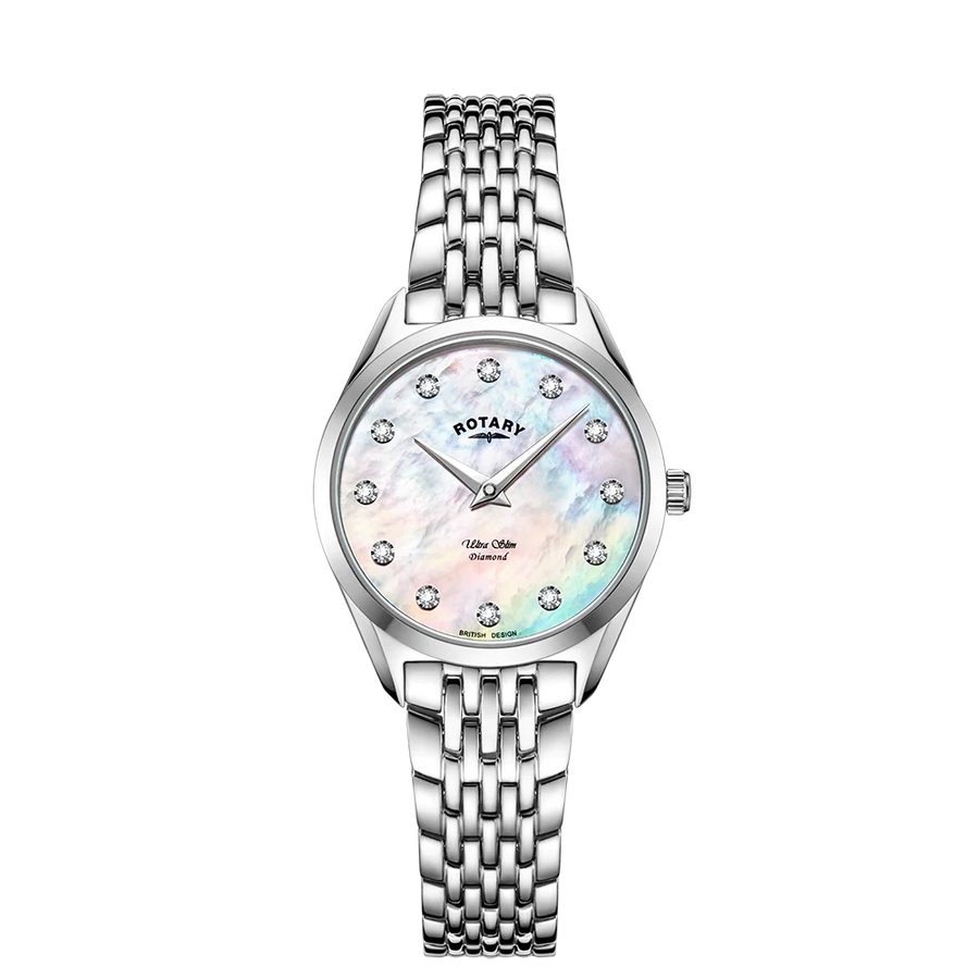 Rotary Ladies Mother of Pearl & Diamond Ultra Slim Watch