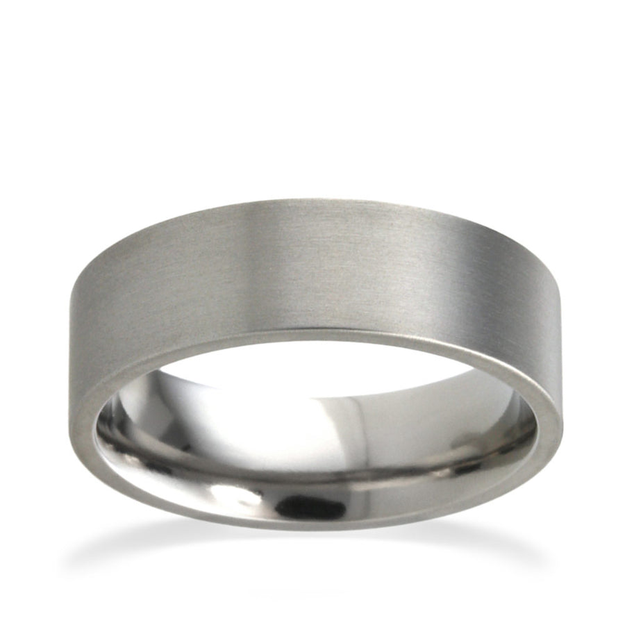 Titanium Flat-Court Wedding Ring