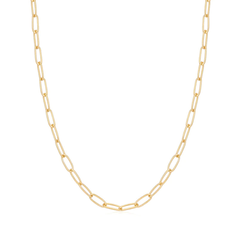 Ania Haie Gold Plated Oval Link Chain Necklace