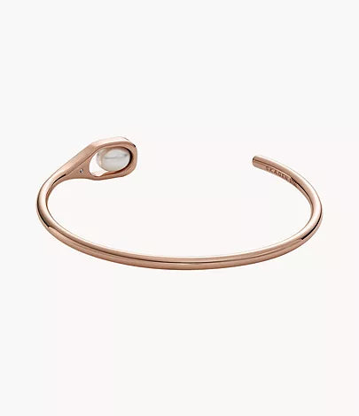 Skagen Rose-Tone Shell Pearl Cuff Bracelet