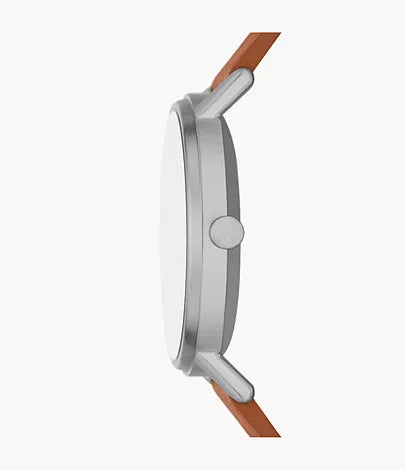 Skagen Gents Steel Sub-Second Window Tan Leather Watch