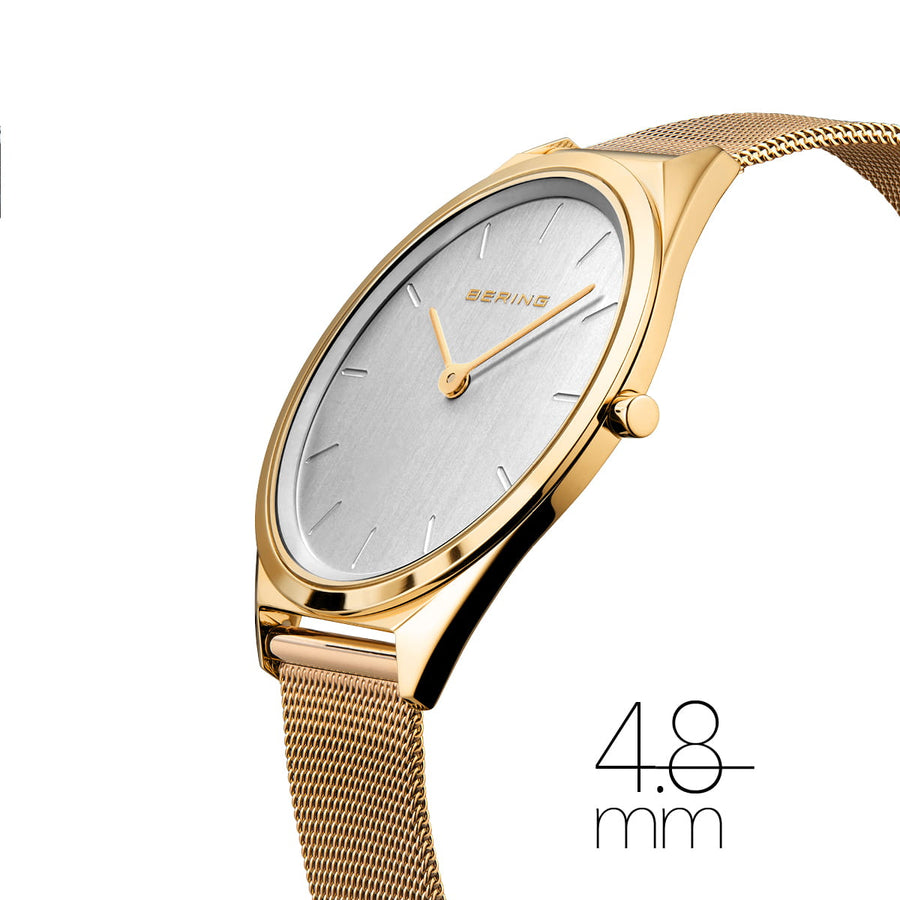 Bering Gents Ultra Slim Gold Plated Mesh Watch