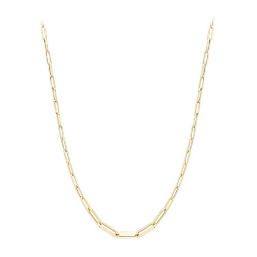 9ct Yellow Gold Paperclip Elongated Oval Link Necklace