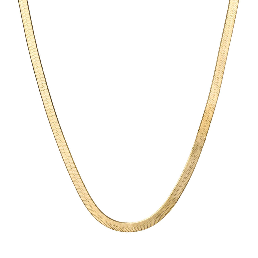 9ct Yellow Gold Flat Herringbone Snake Style Chain