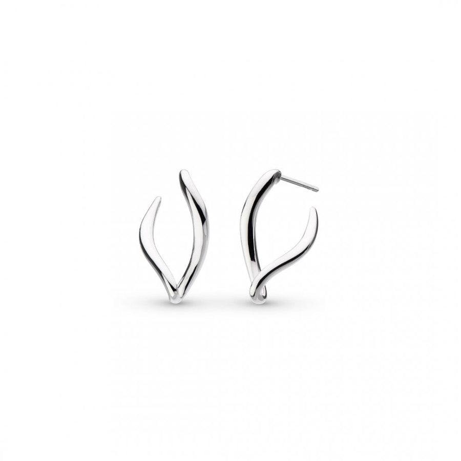 Kit Heath Sterling Silver 'Entwine Link' Hoop Earrings