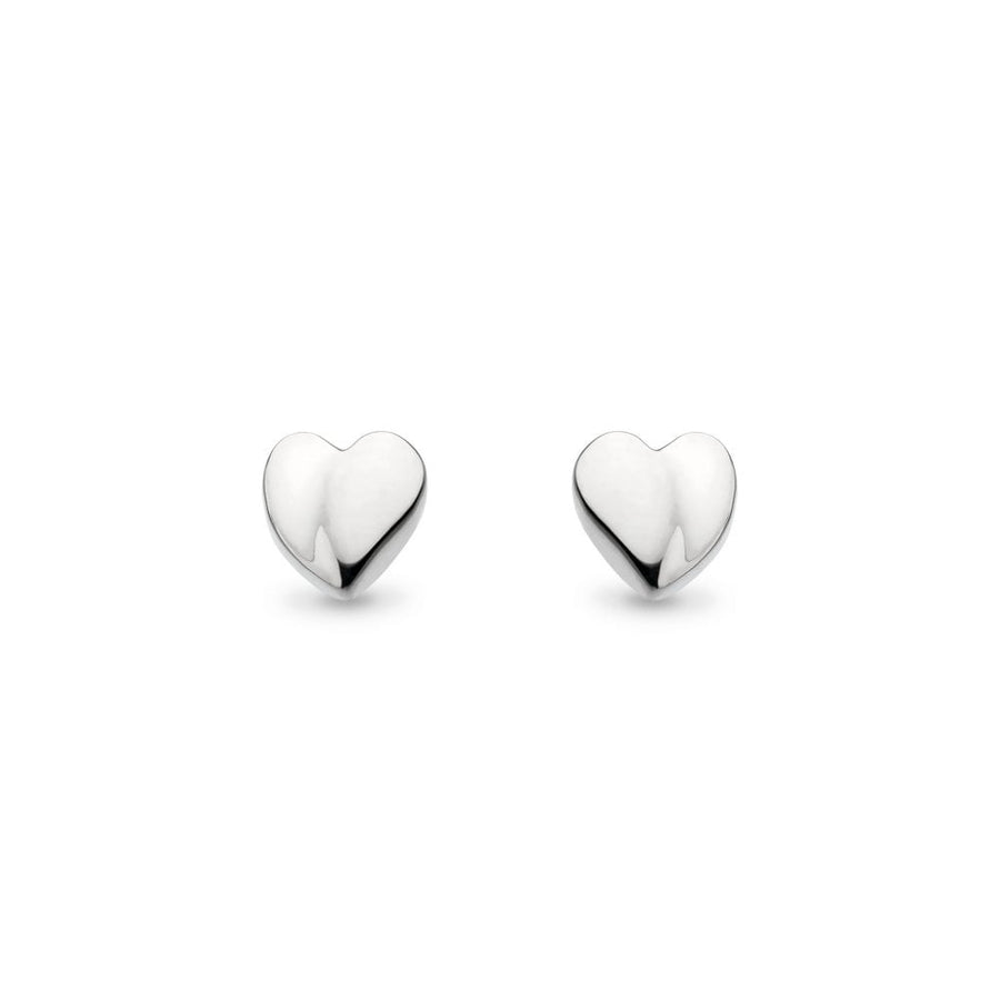 Kit Heath Sterling Silver Mini Heart Stud Earrings