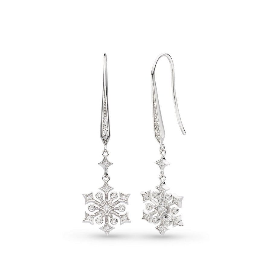Kit Heath Sterling Silver Celeste Astoria Snowflake Drop Earrings