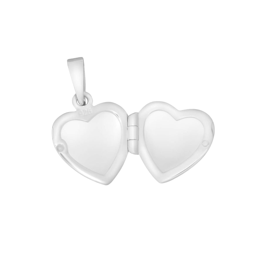 Sterling Silver Engravable Small Heart Locket & Chain