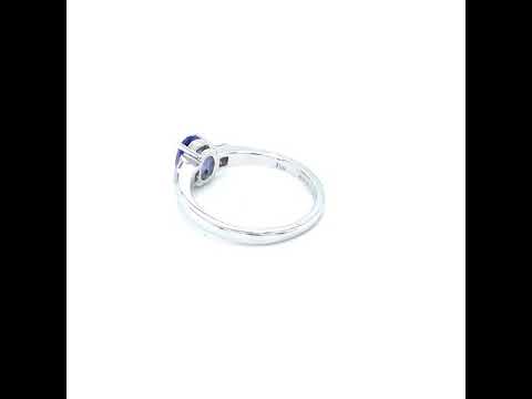 18ct White Gold Tanzanite & Diamond Ring