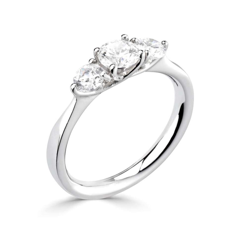 Platinum 3 Stone 0.45ct Diamond Engagement Ring