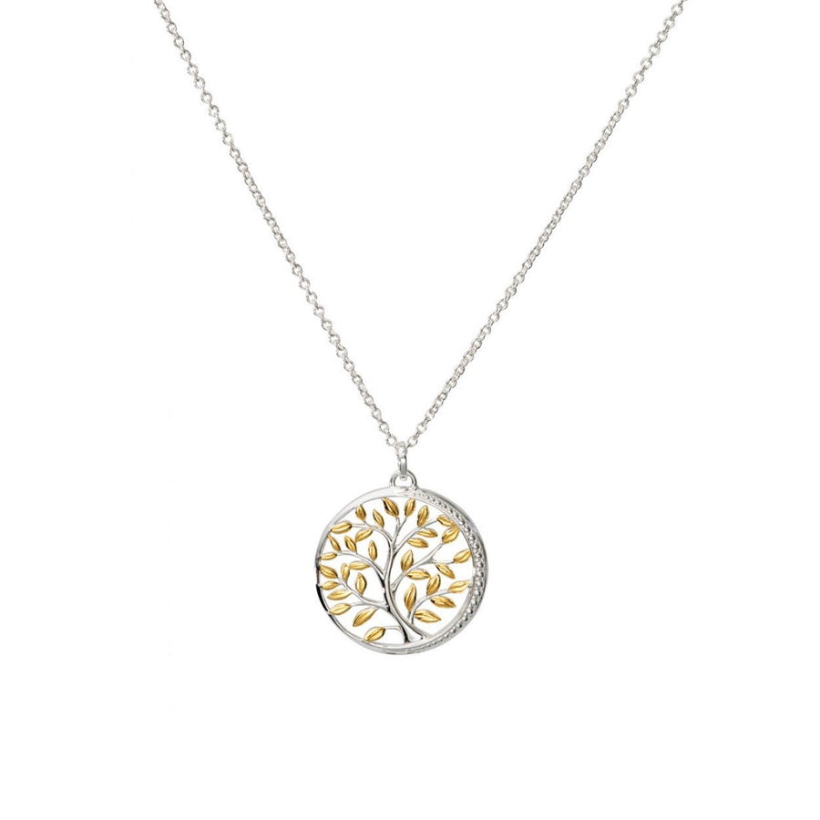 Unique Ladies Gold Plated Open Tree of Life Necklace