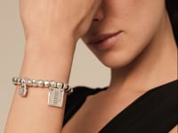 Silver Plated Beaded 'Suerte' Bracelet