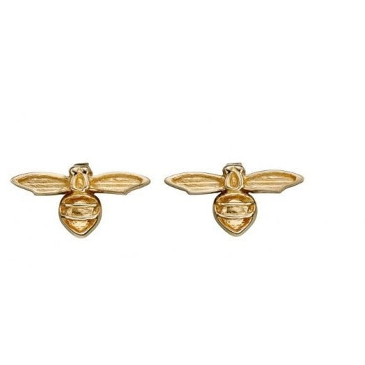 9ct Yellow Gold Detailed Bee Stud Earrings