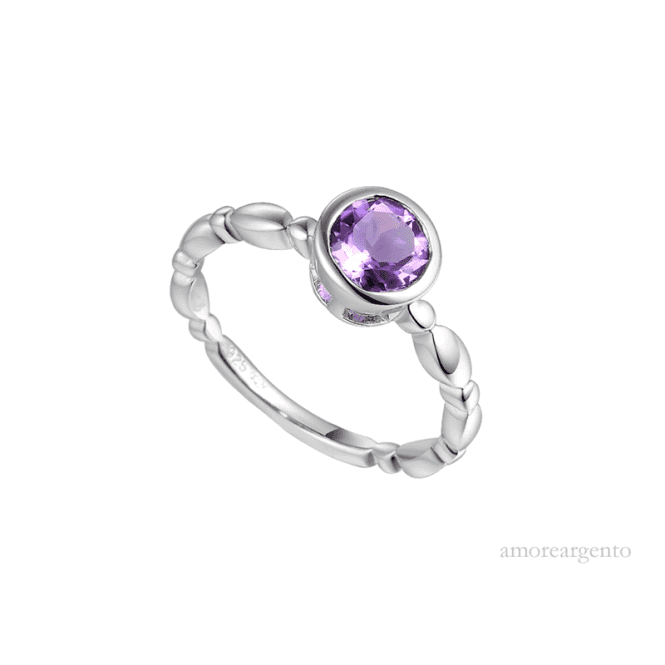 Amore Argento Amethyst Ring