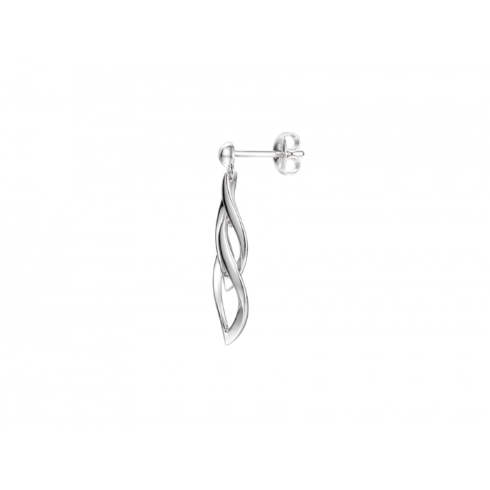 Amore Argento Sterling Silver Flame Drop Earrings