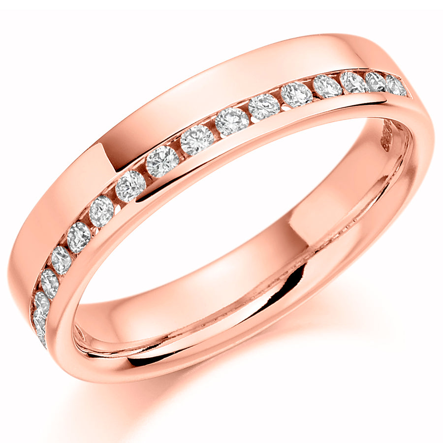 Diamond Off-Set Wedding Ring