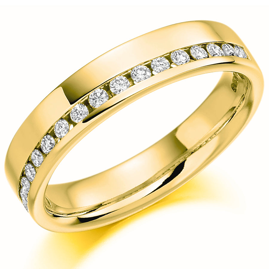 Diamond Off-Set Wedding Ring