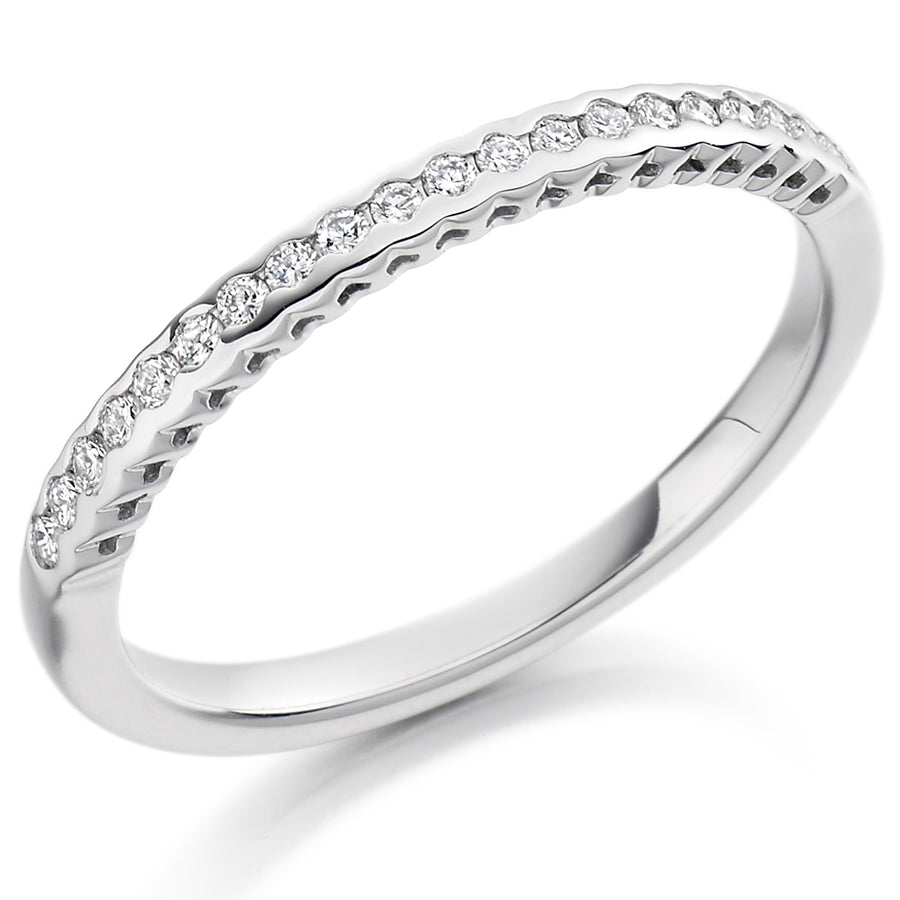 Diamond Rubover Set Wedding Ring