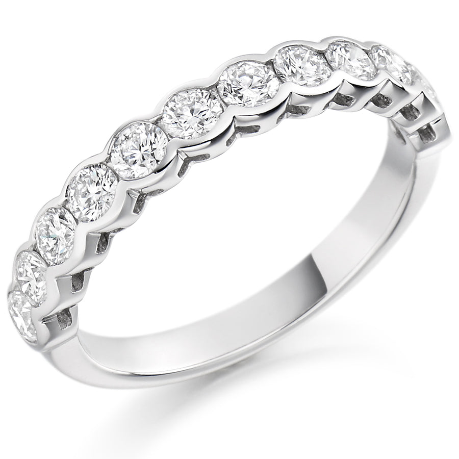 Diamond Rubover Set Wedding Ring