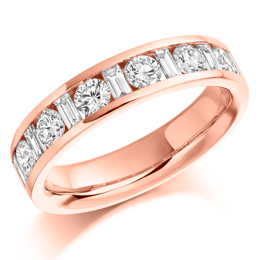 Diamond Mixed-Cut Channel Set Wedding Ring