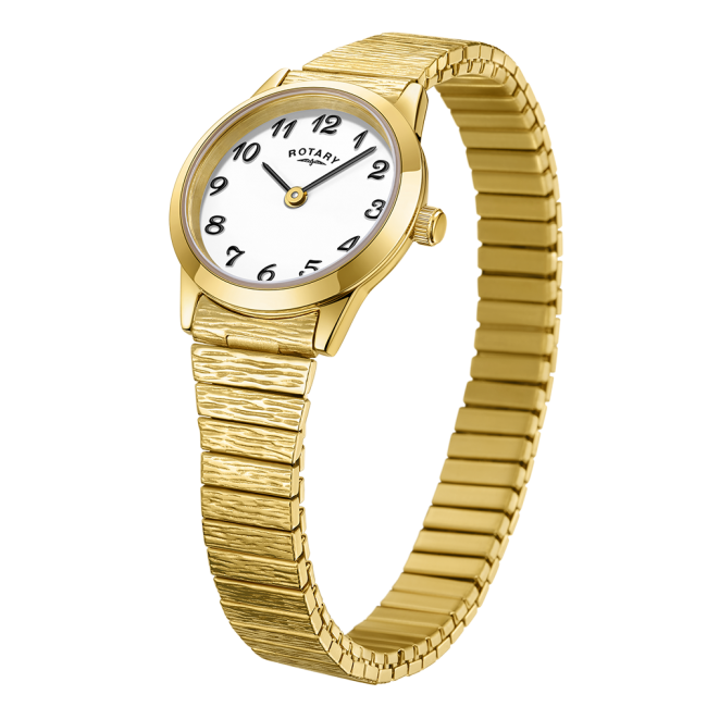Rotary Ladies Gold Plated Expanding Bracelet Watch