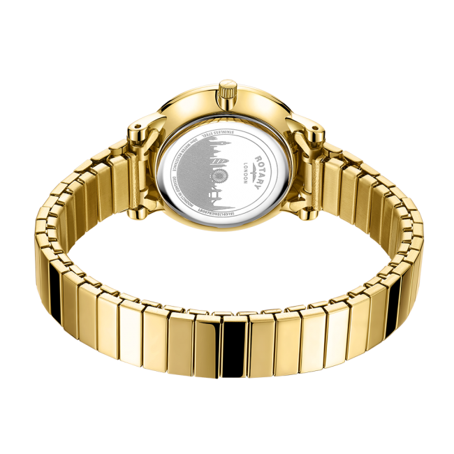 Rotary Ladies Gold Plated Expanding Bracelet Watch