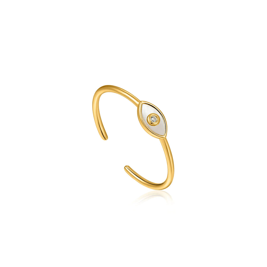 Ania Haie Gold Evil Eye Adjustable Ring