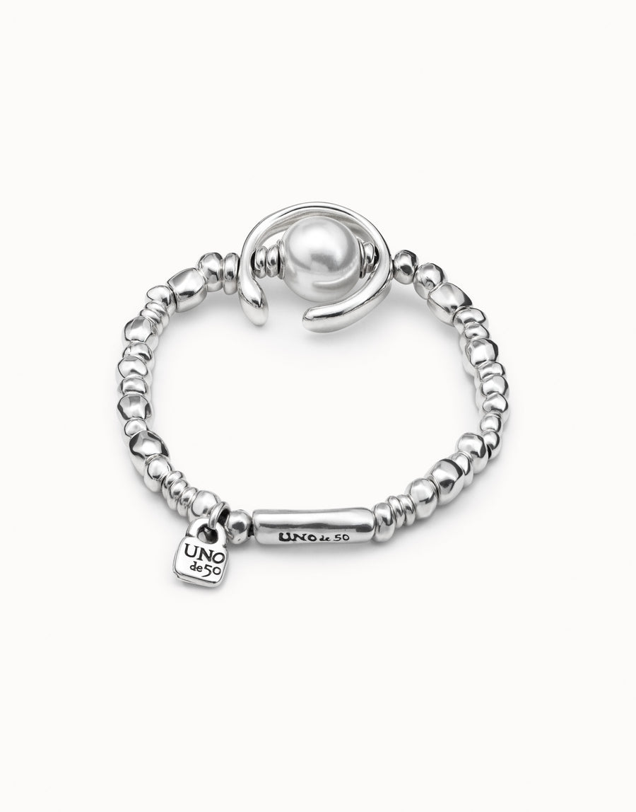 Silver Plated Pearl Beaded Bracelet