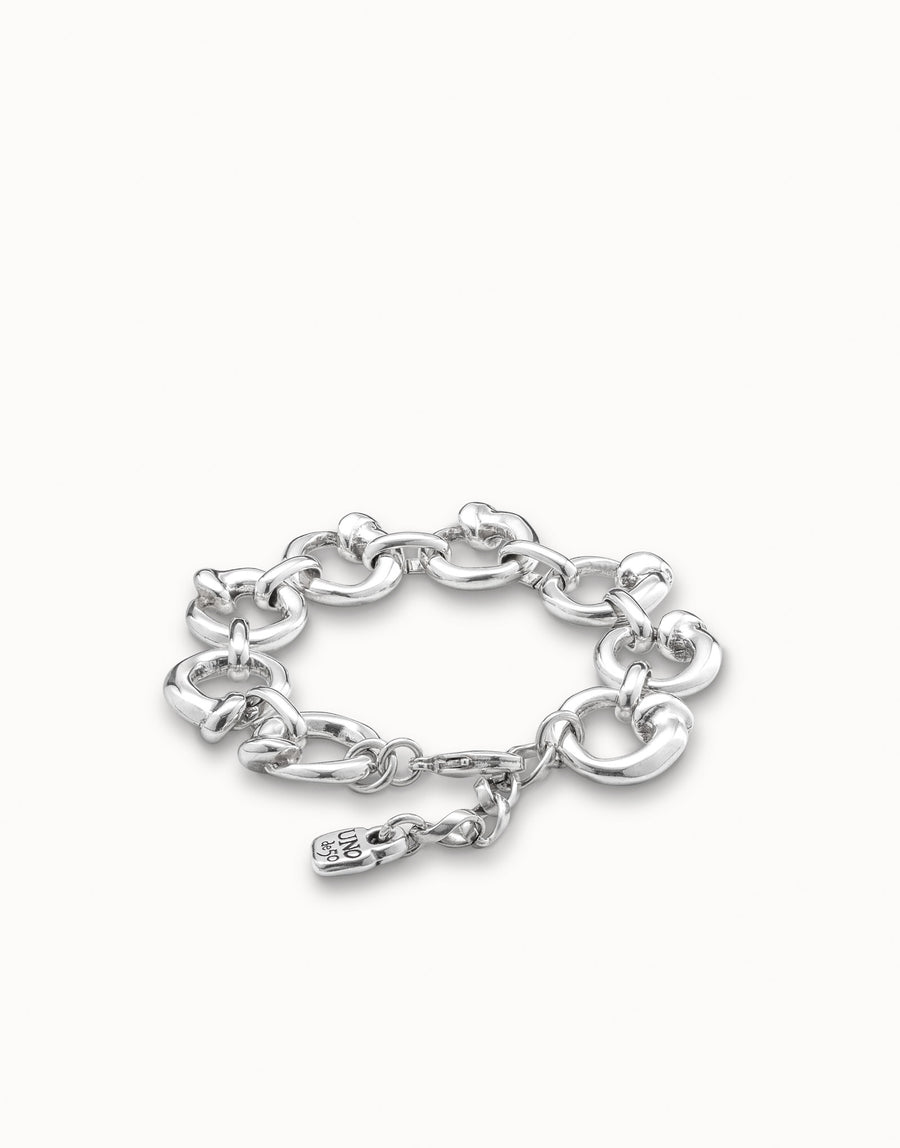 Silver Plated Nail Link Bracelet