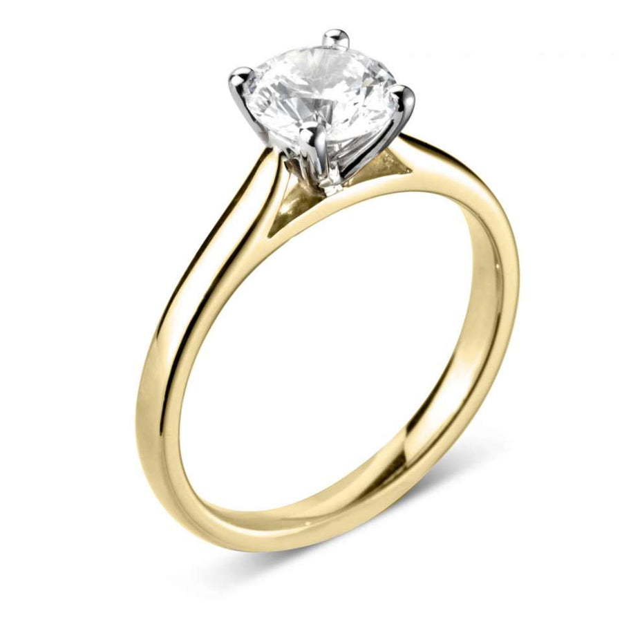 18ct Yellow FAIRTRADE Gold 1 Carat Diamond Solitaire Ring