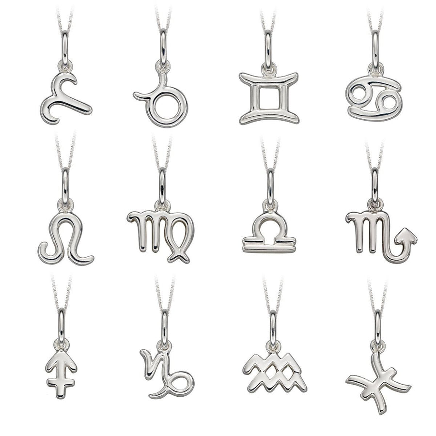Sterling Silver Aquarius Zodiac Necklace