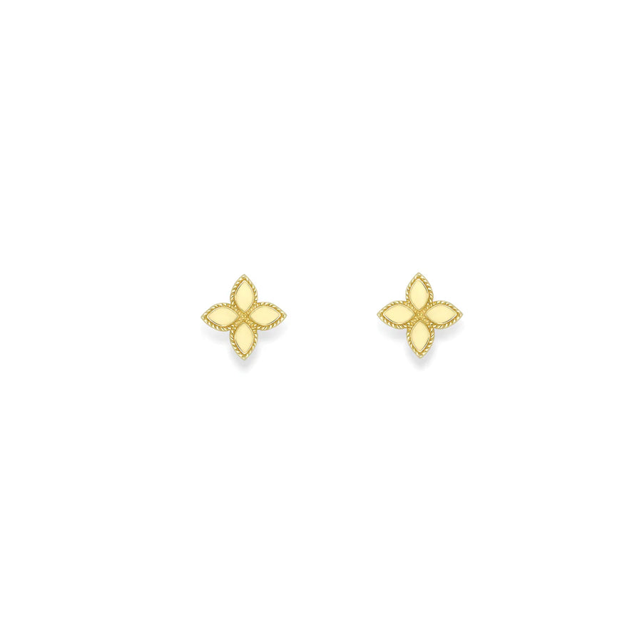 9ct Yellow Gold 7mm Flat Flower Stud Earrings