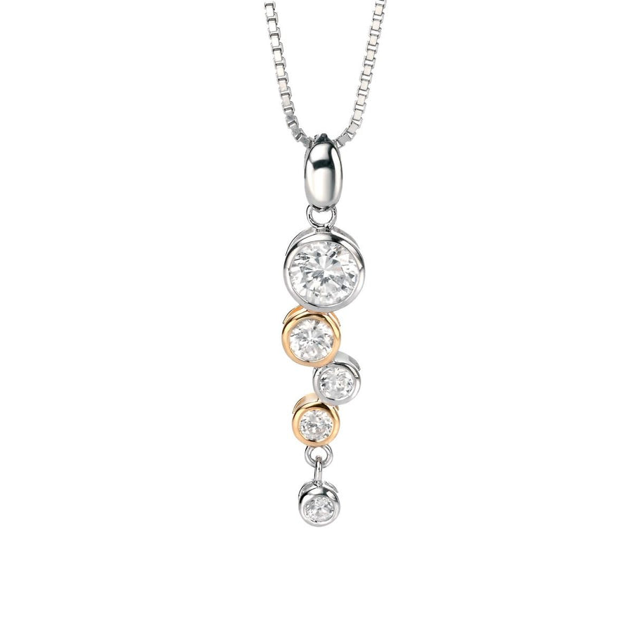 Fiorelli Sterling Silver Two-Tone 'Bubble' Necklace