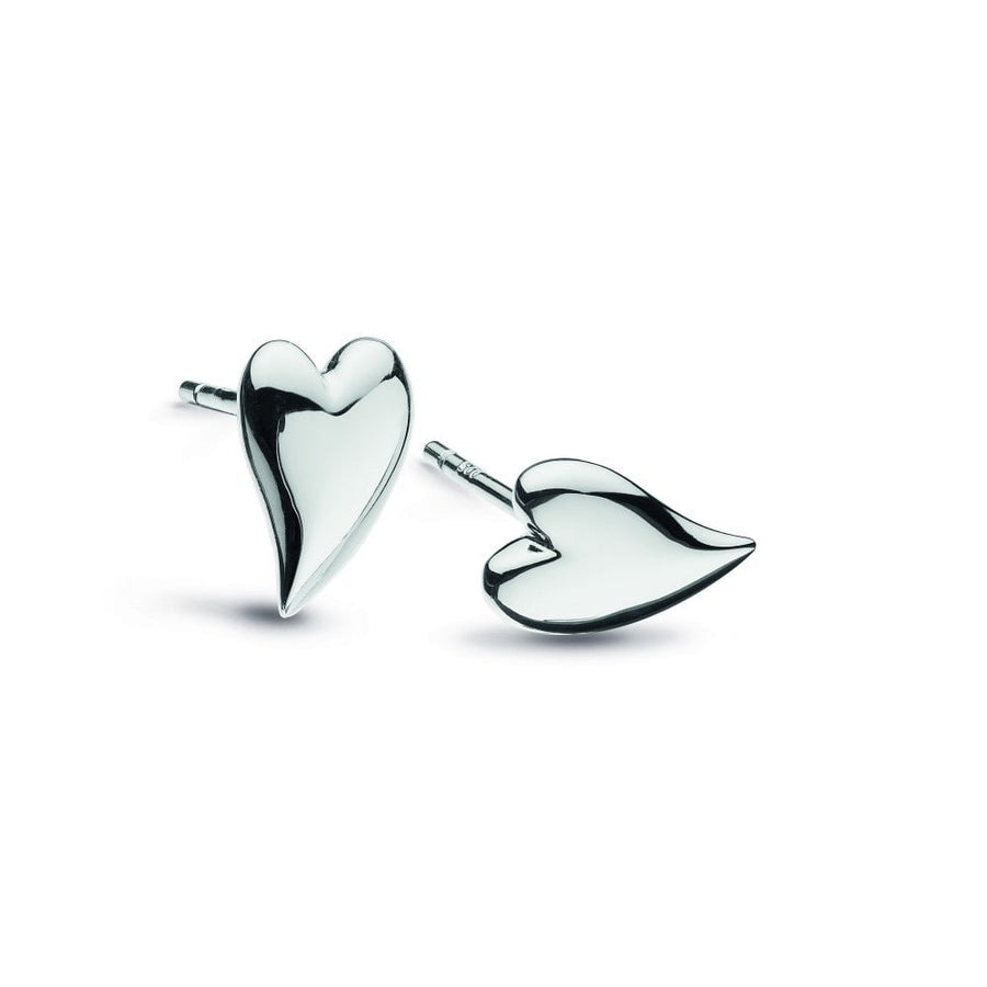 Kit Heath Sterling Silver Mini Heart Stud Earrings