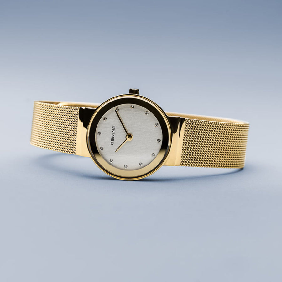 Bering Ladies Classic Gold Plated Mesh Watch