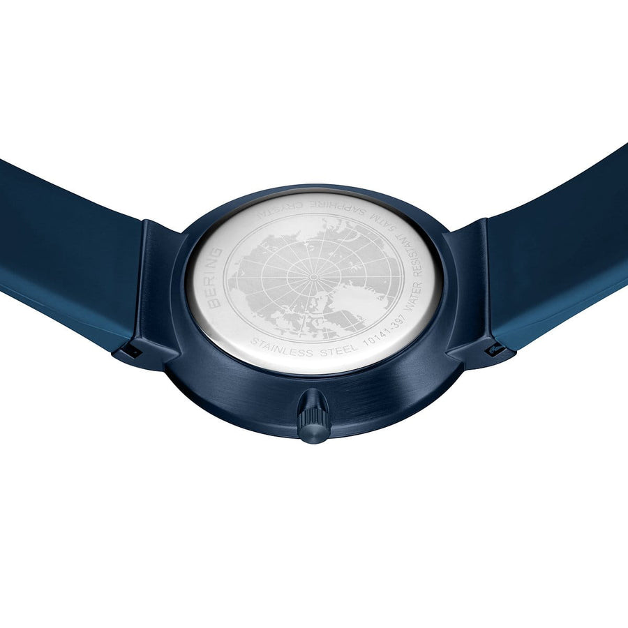 Bering Steel Gents Blue & Orange Interchangeable Strap Watch