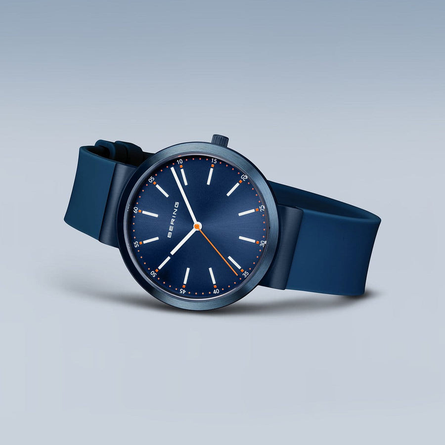 Bering Steel Gents Blue & Orange Interchangeable Strap Watch