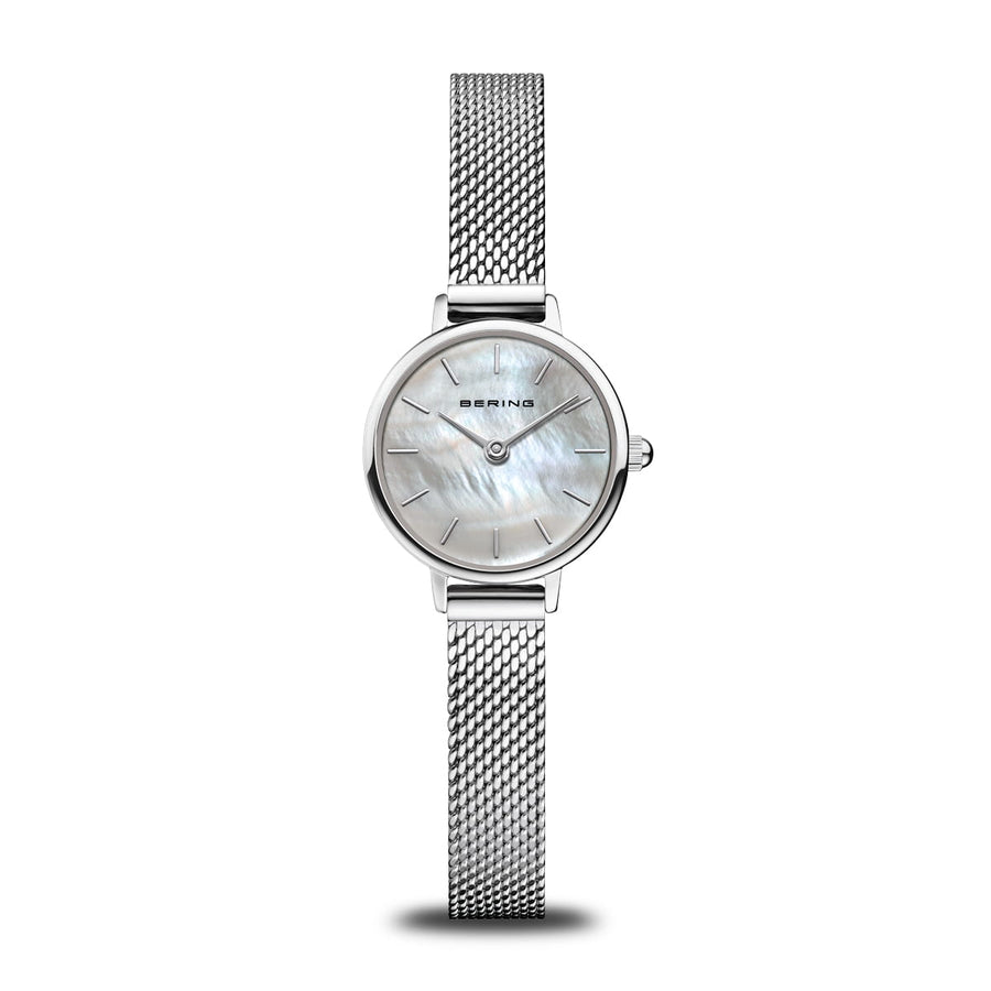 Bering Ladies Steel Mother of Pearl Petite Watch