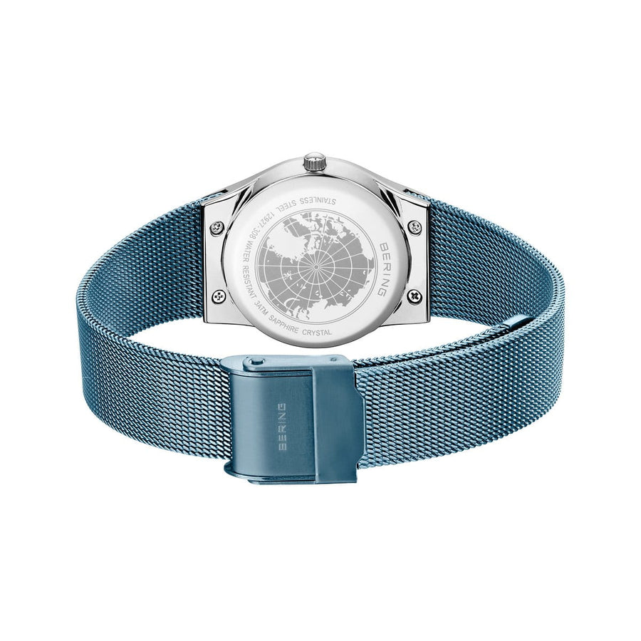 Bering Ladies Steel Blue Watch