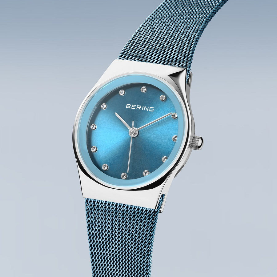 Bering Ladies Steel Blue Watch